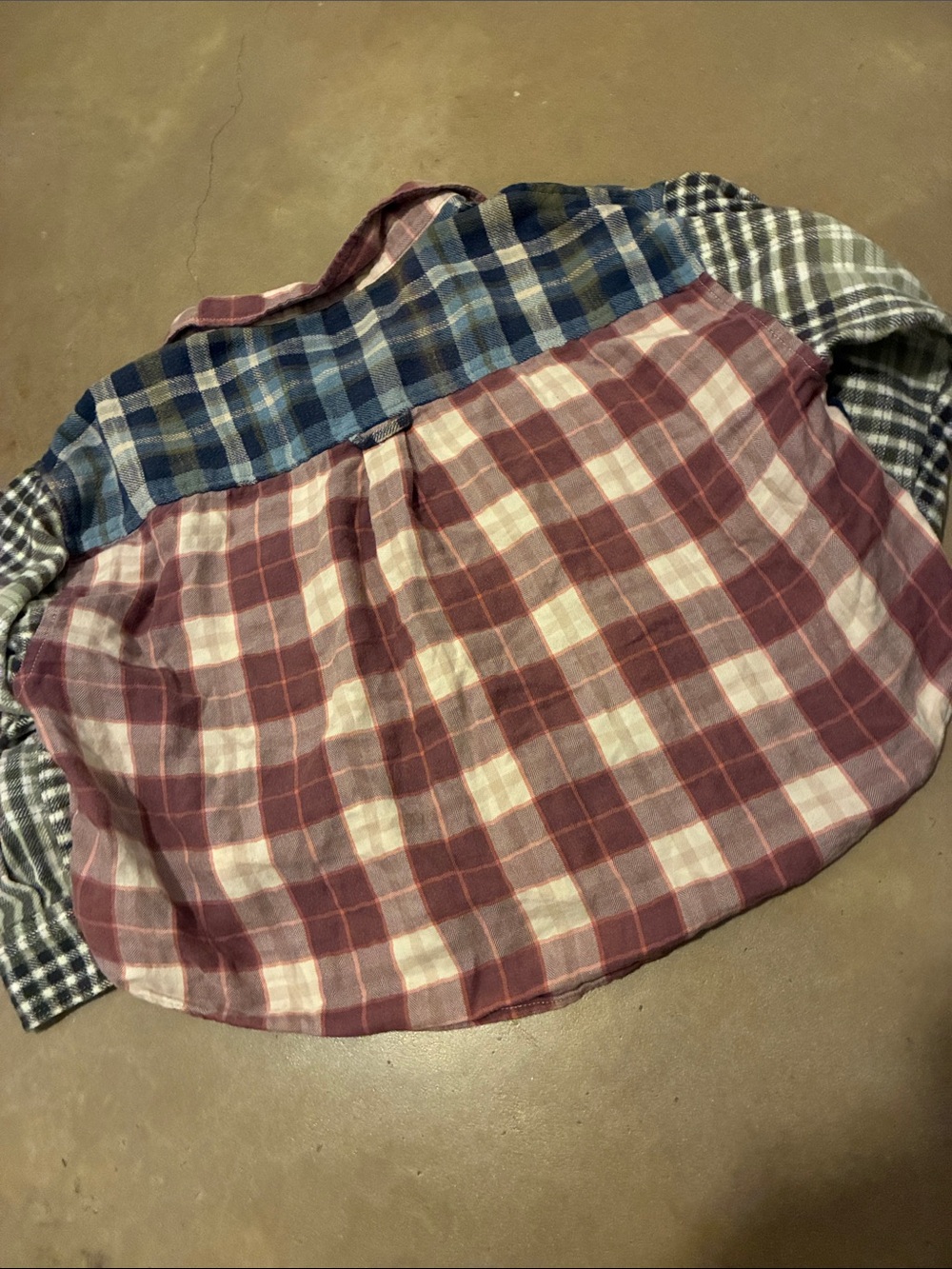 Fall Patchwork Plaid Button-Up - Picture 4 of 4